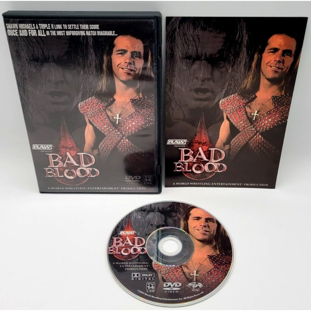WWE - Bad Blood 2004 (DVD, 2004) SHAWN MICHAELS TRIPLE H CHRIS BENOIT KANE